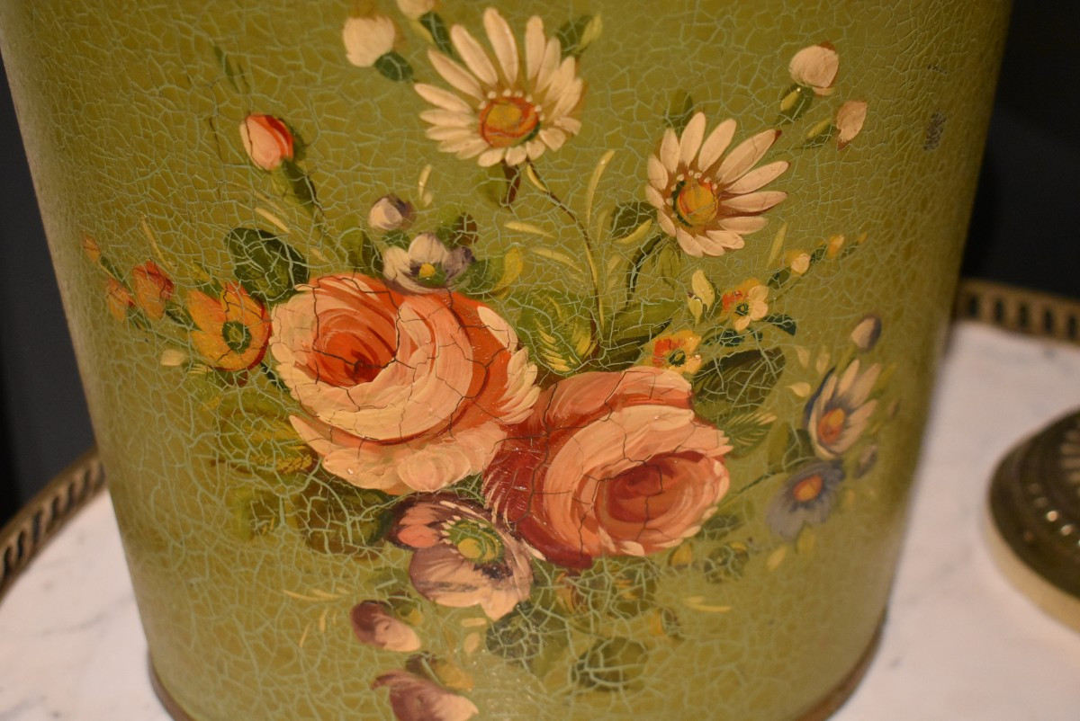 Painted Sheet Metal Wastepaper Basket-photo-3