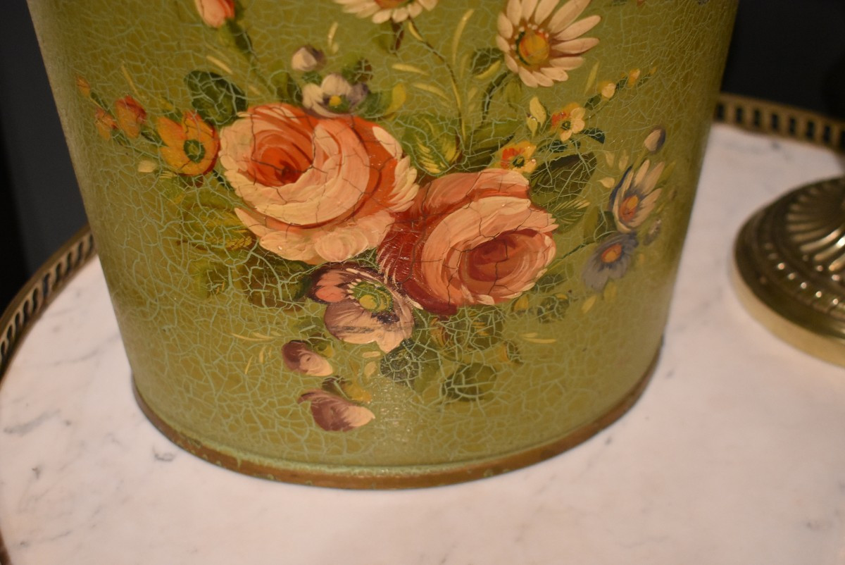 Painted Sheet Metal Wastepaper Basket-photo-1
