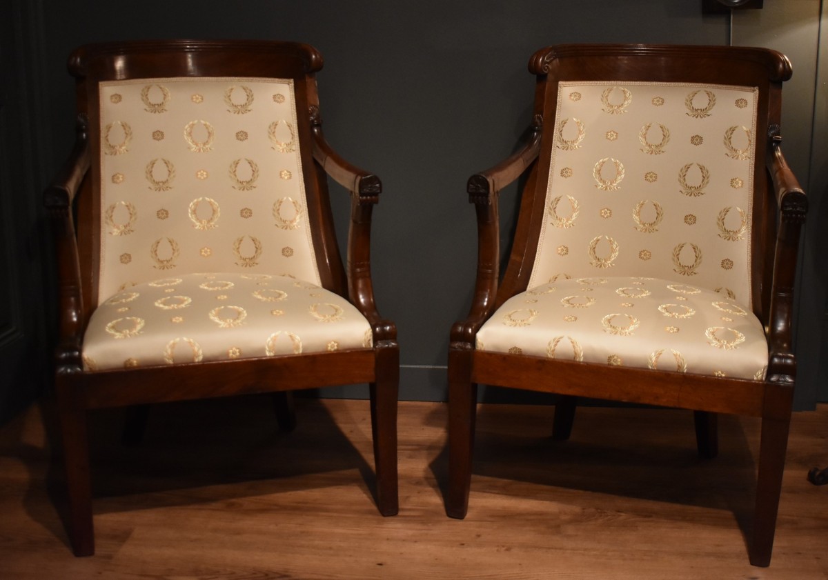 Paire de fauteuils Empire-photo-2