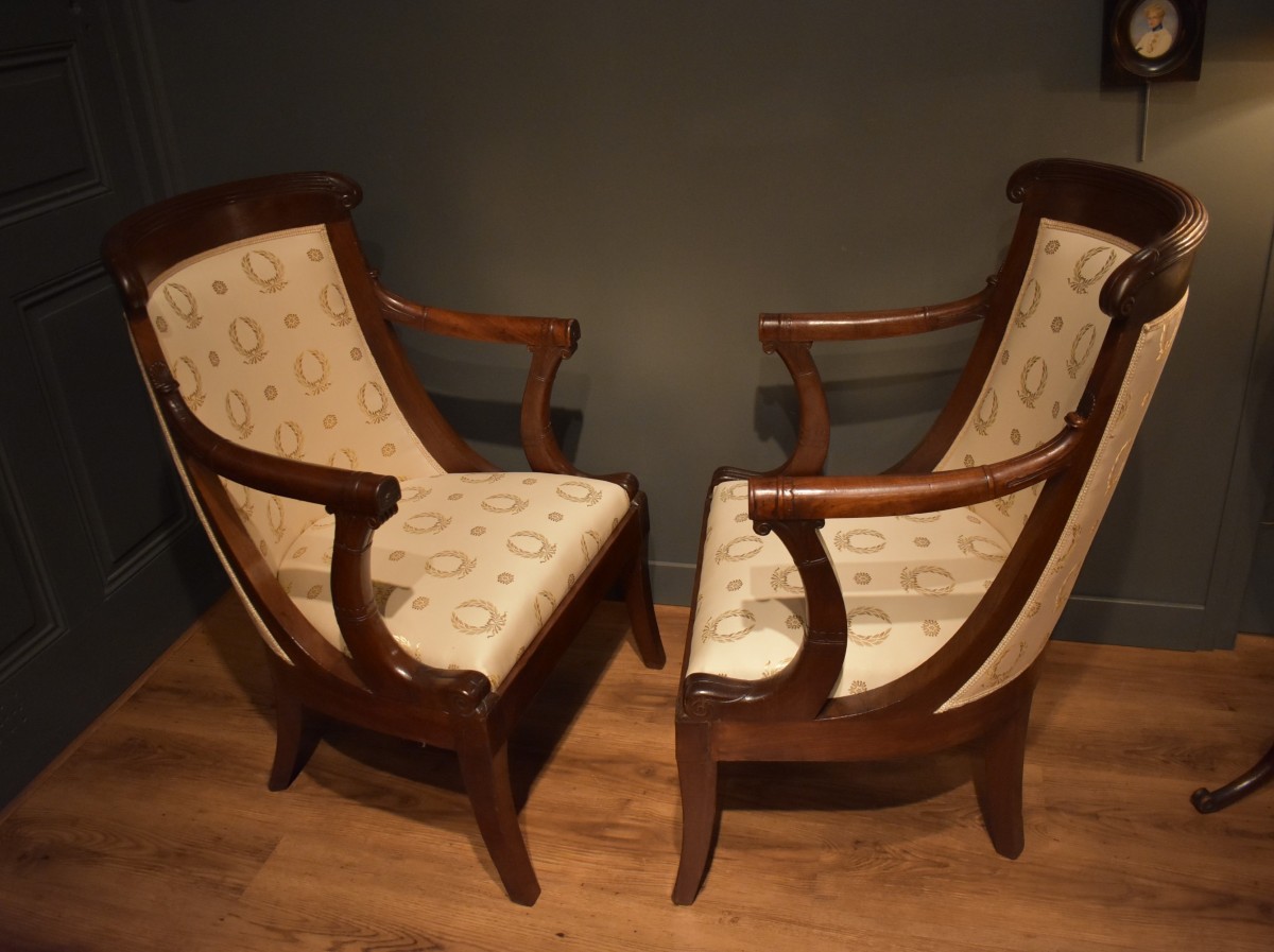 Paire de fauteuils Empire-photo-4