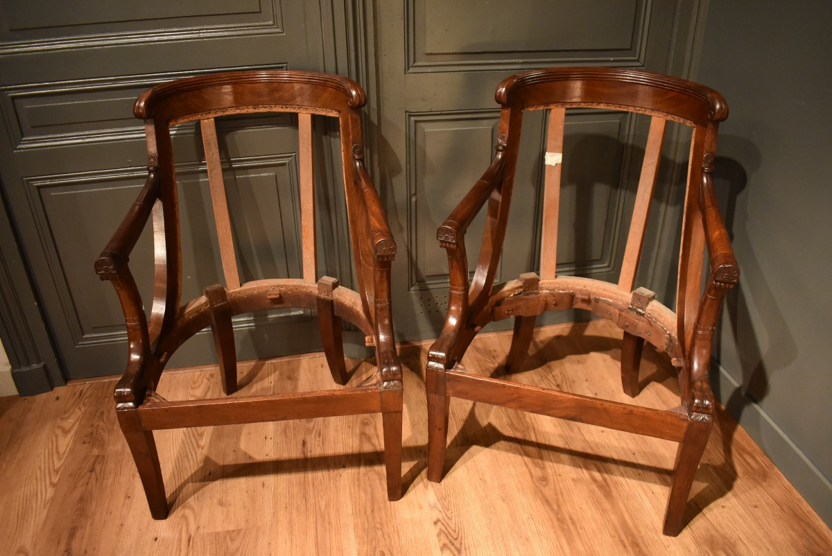 Paire de fauteuils Empire-photo-8
