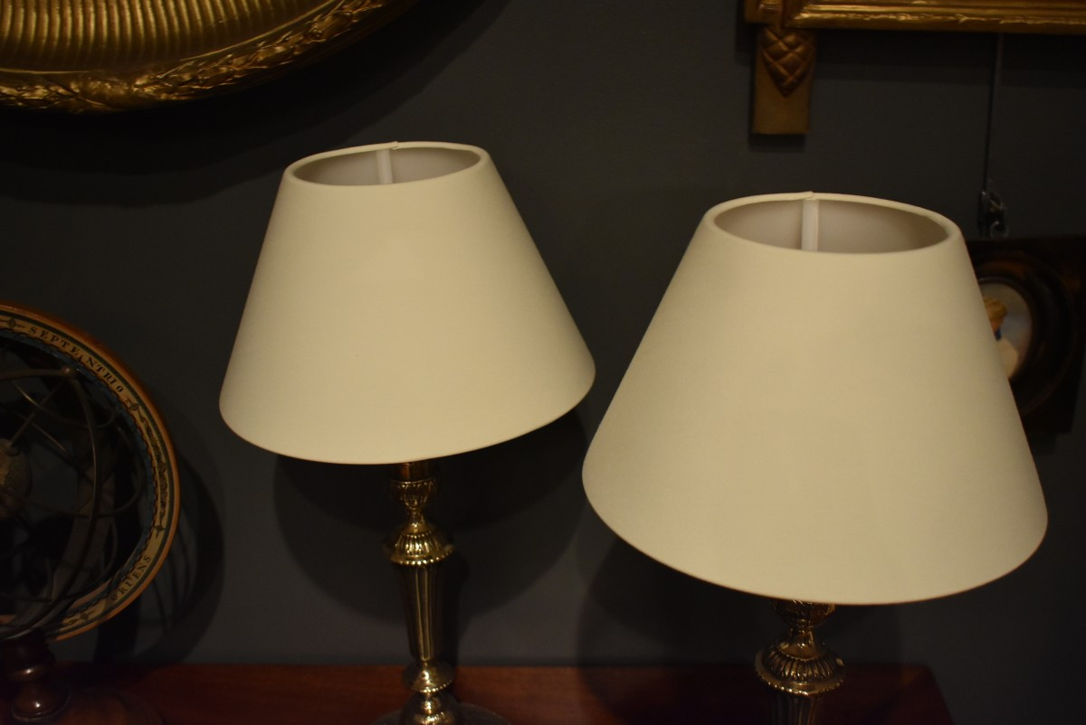 Paire de lampes en bronze-photo-4