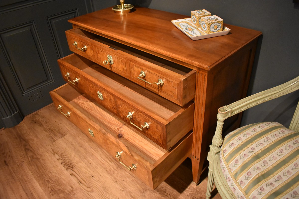 Louis XVI Style Chest Of Drawers-photo-1