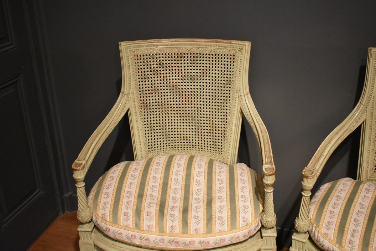 Pair Of Directoire Style Armchairs-photo-3