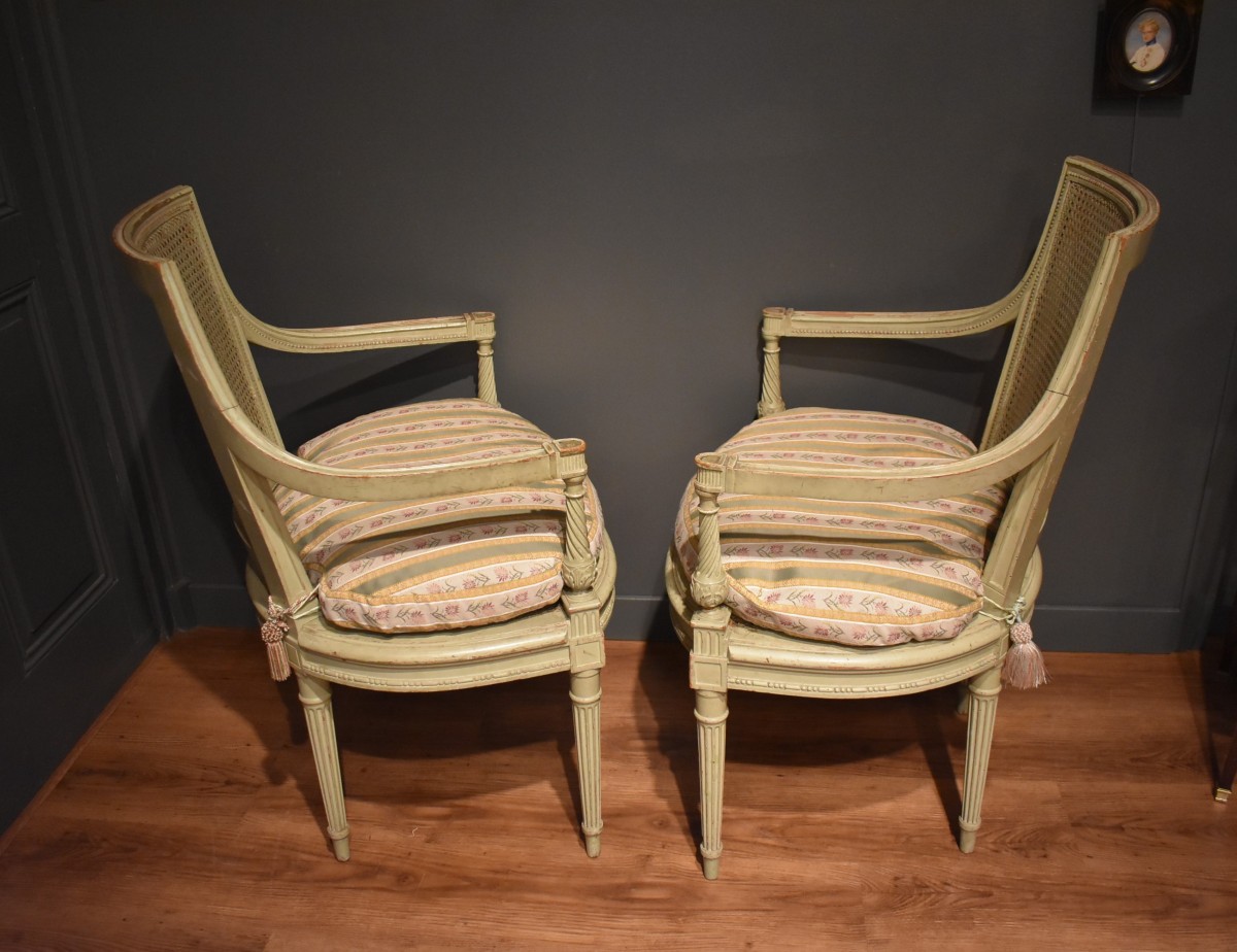 Pair Of Directoire Style Armchairs-photo-6