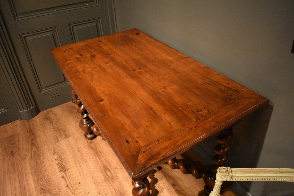 Louis XIII Style Walnut Table-photo-2