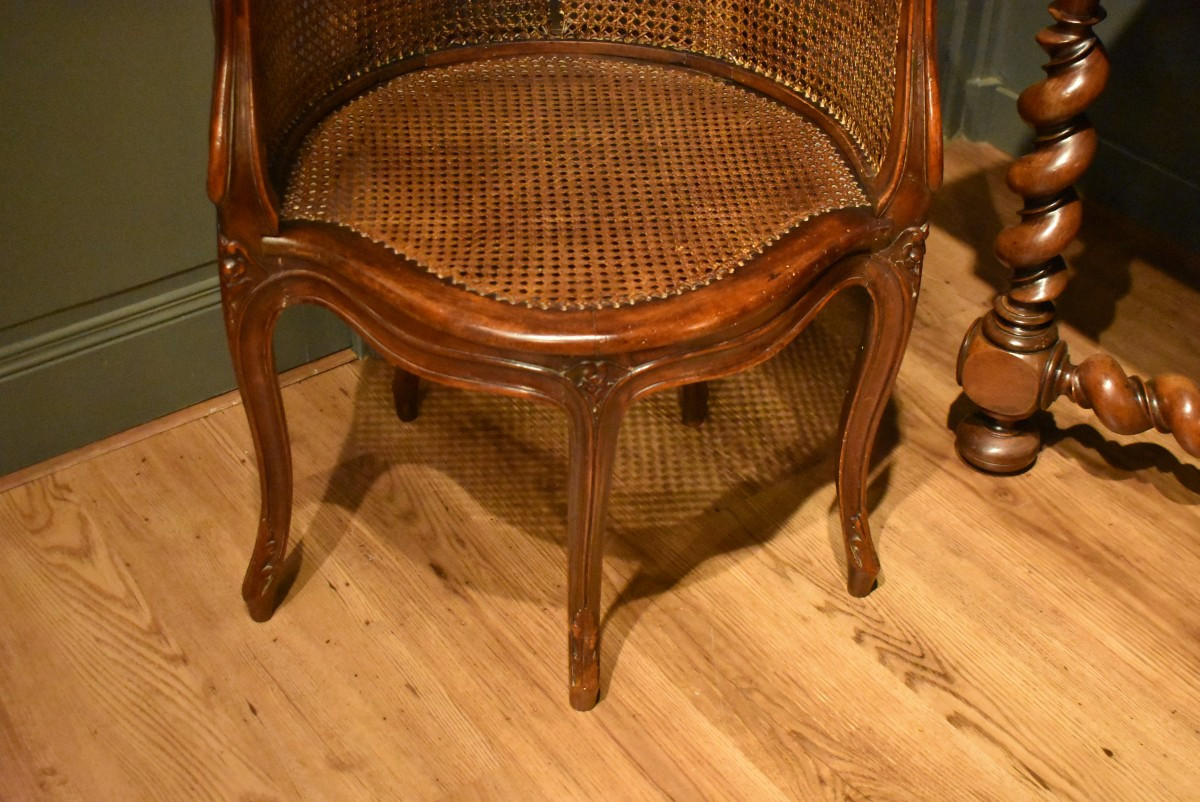 Louis XV Style Caned Office Chair-photo-3