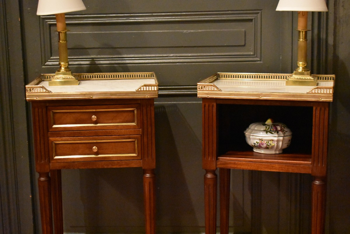 Paire de chevets de style Louis XVI-photo-4