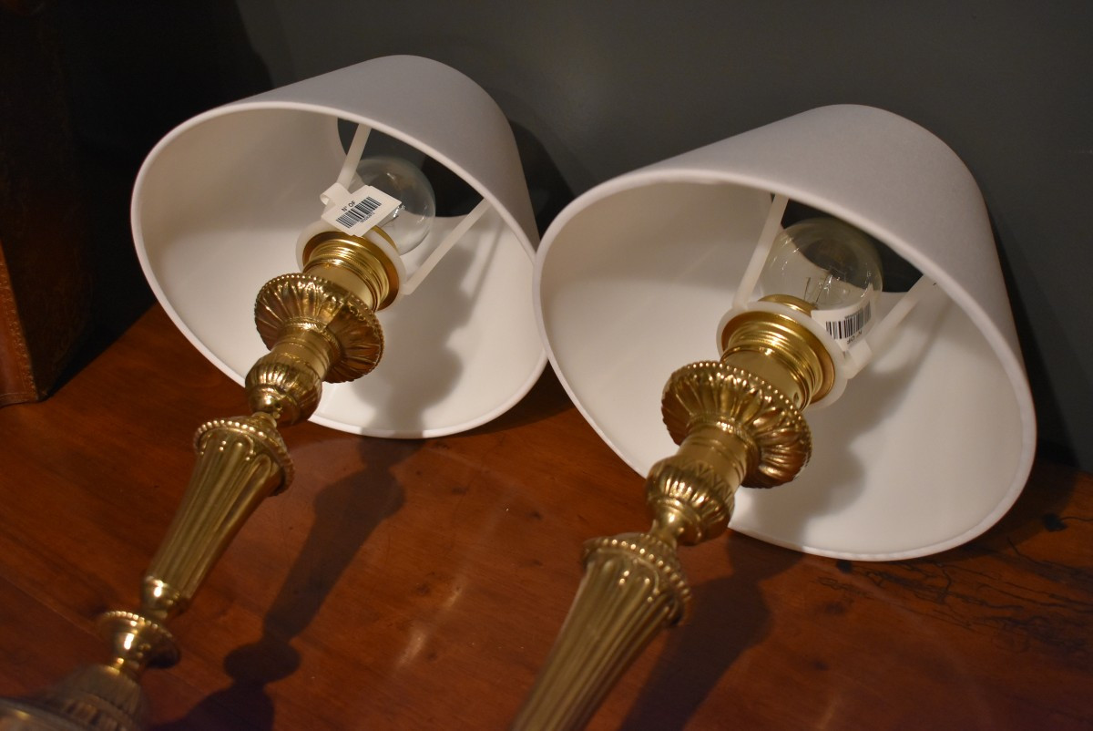 Pair Of Bronze Lamps-photo-7