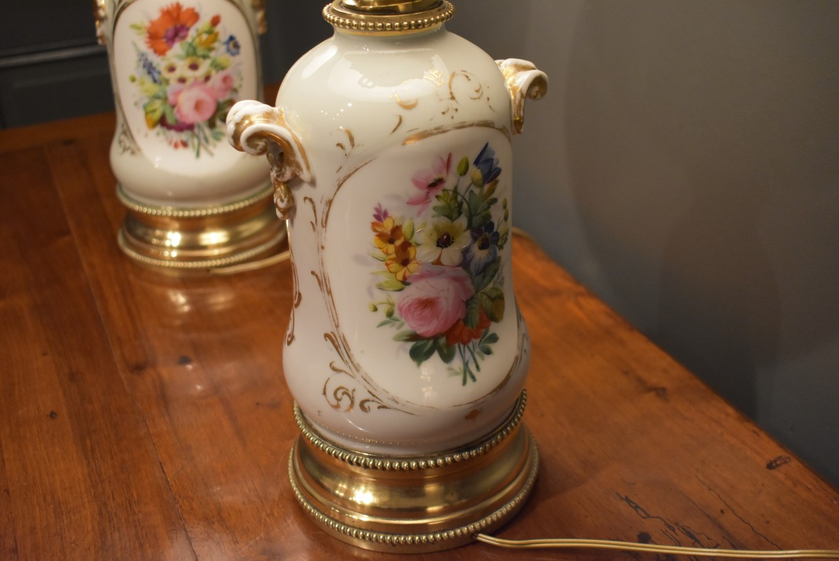Paire de lampes en porcelaine-photo-5