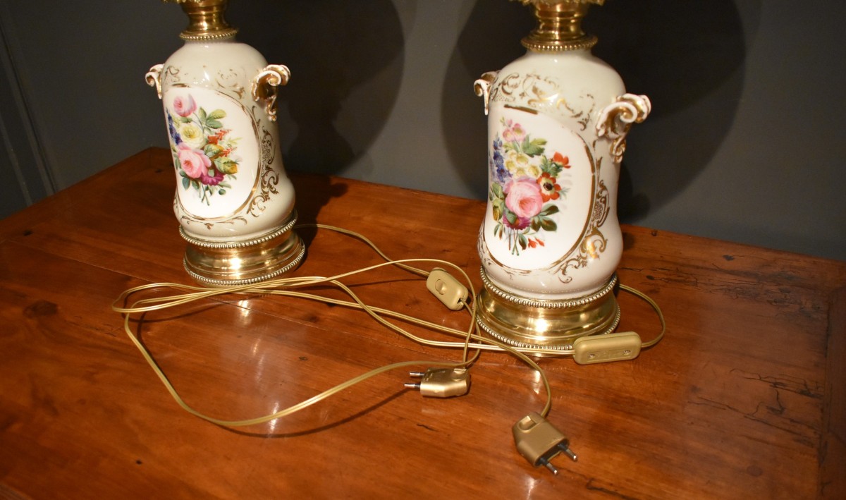 Paire de lampes en porcelaine-photo-7
