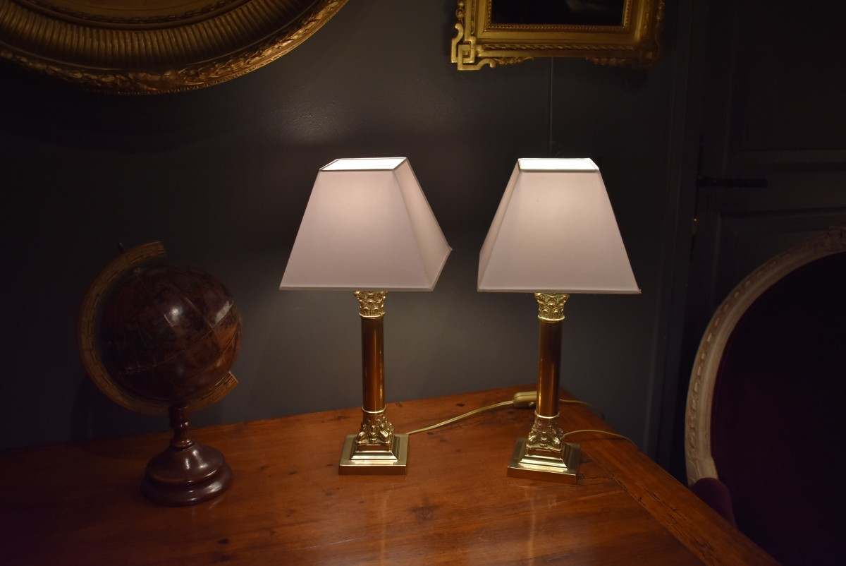 Paire de petites lampes de style Empire-photo-2