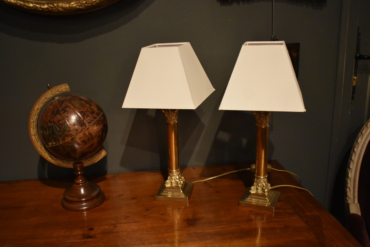 Paire de petites lampes de style Empire-photo-1