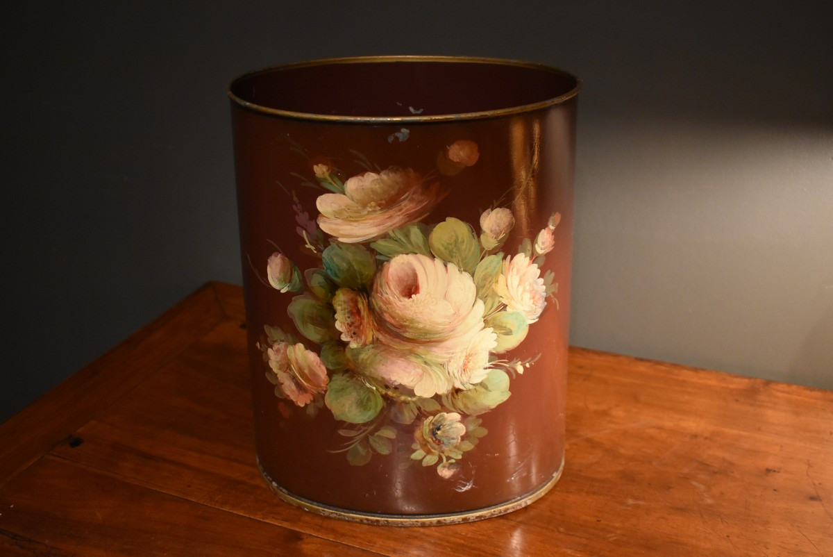 Corbeille à papiers en tôle peinte-photo-2