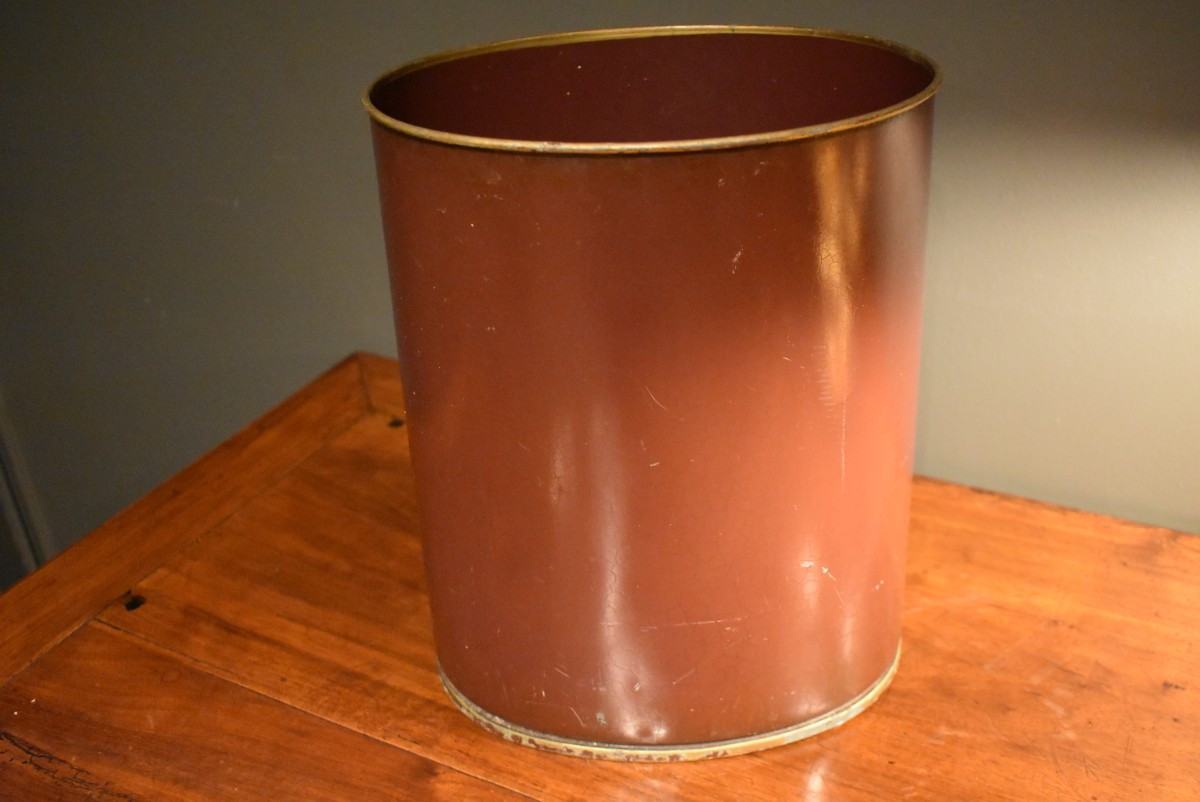 Corbeille à papiers en tôle peinte-photo-2