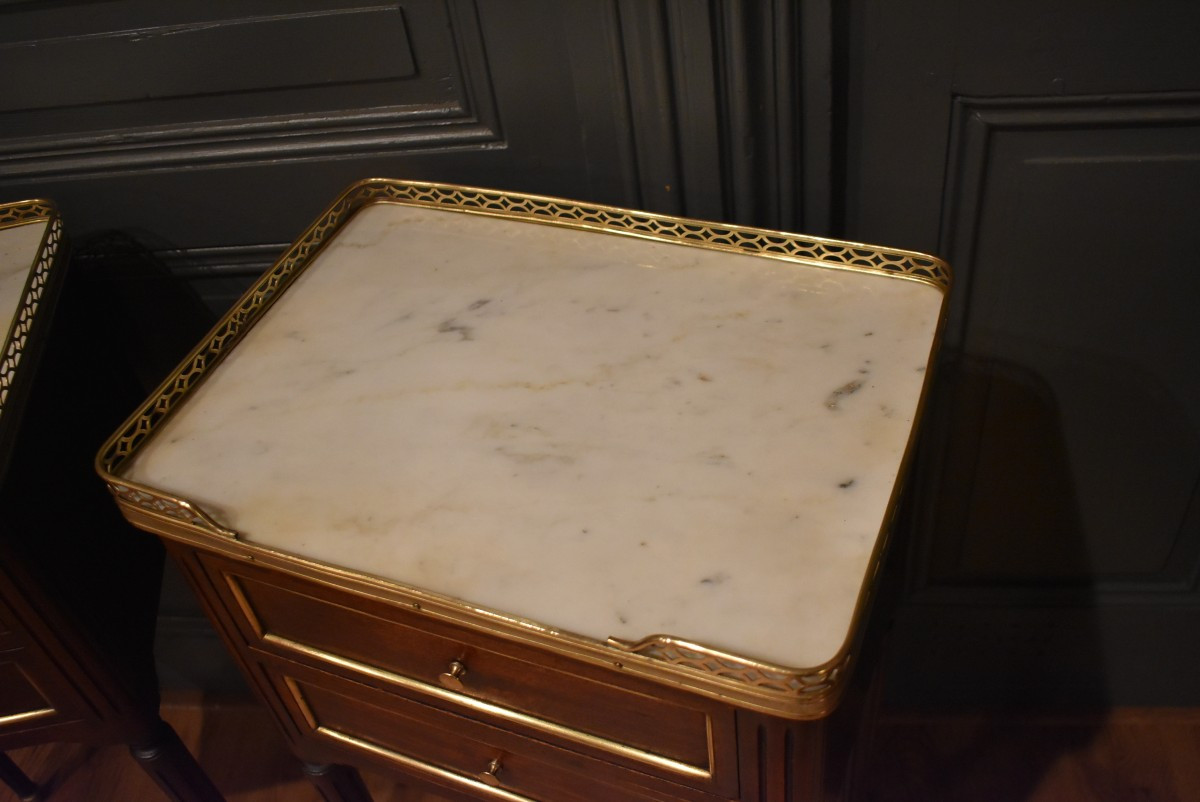 Paire de chevets de style Louis XVI-photo-4