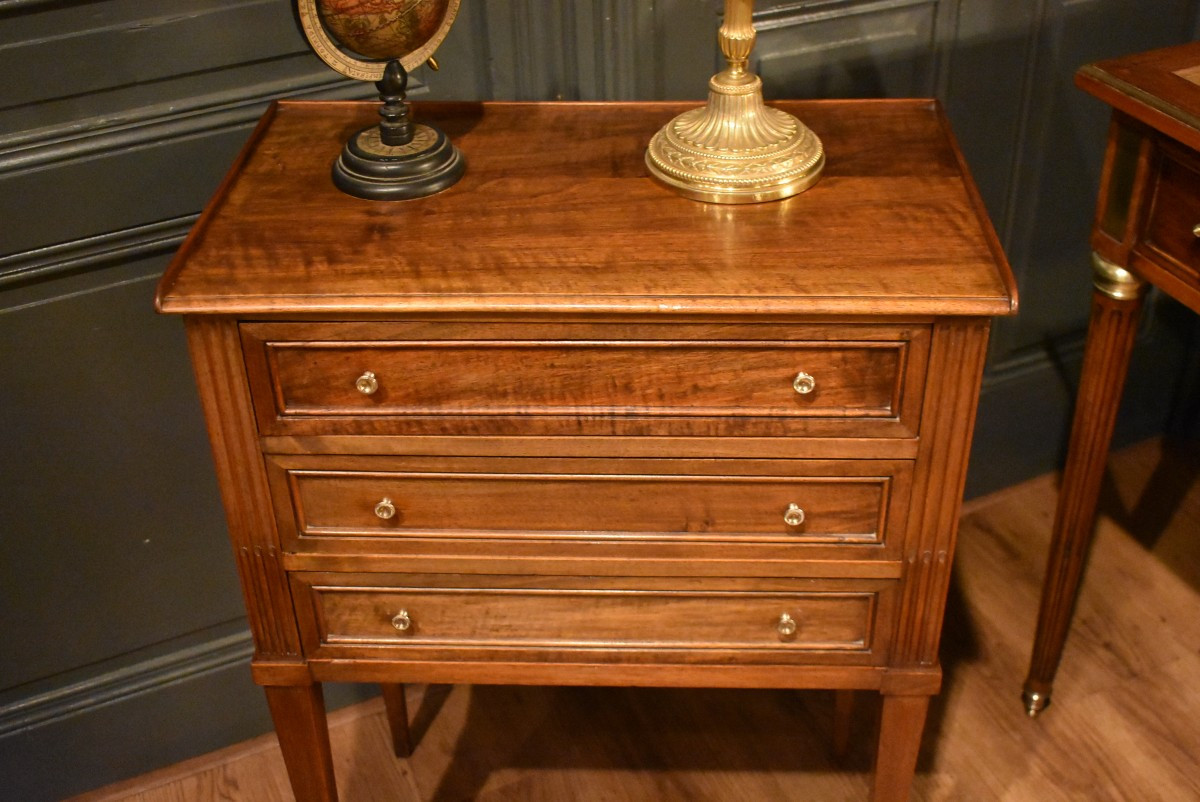 Louis XVI Style Bedside Table Or Side Table-photo-2