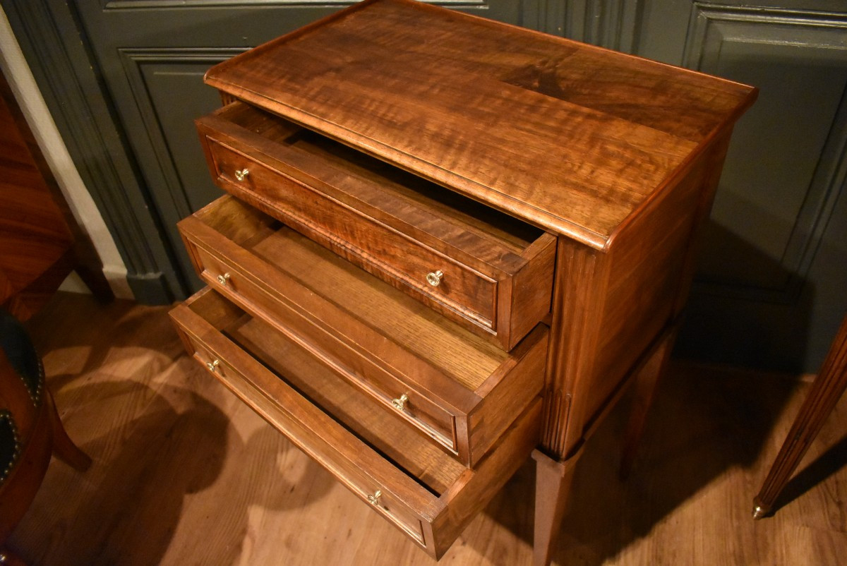 Louis XVI Style Bedside Table Or Side Table-photo-4