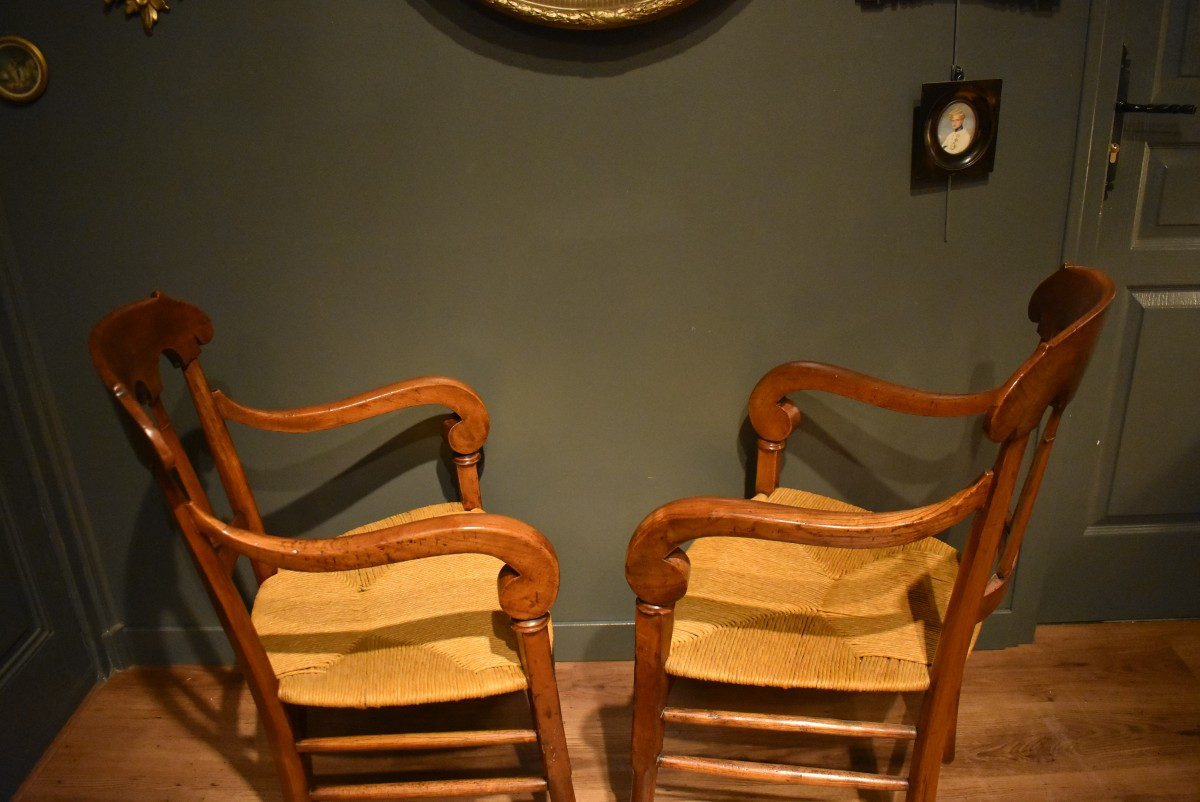 Paire de fauteuils d'époque  Restauration-photo-3