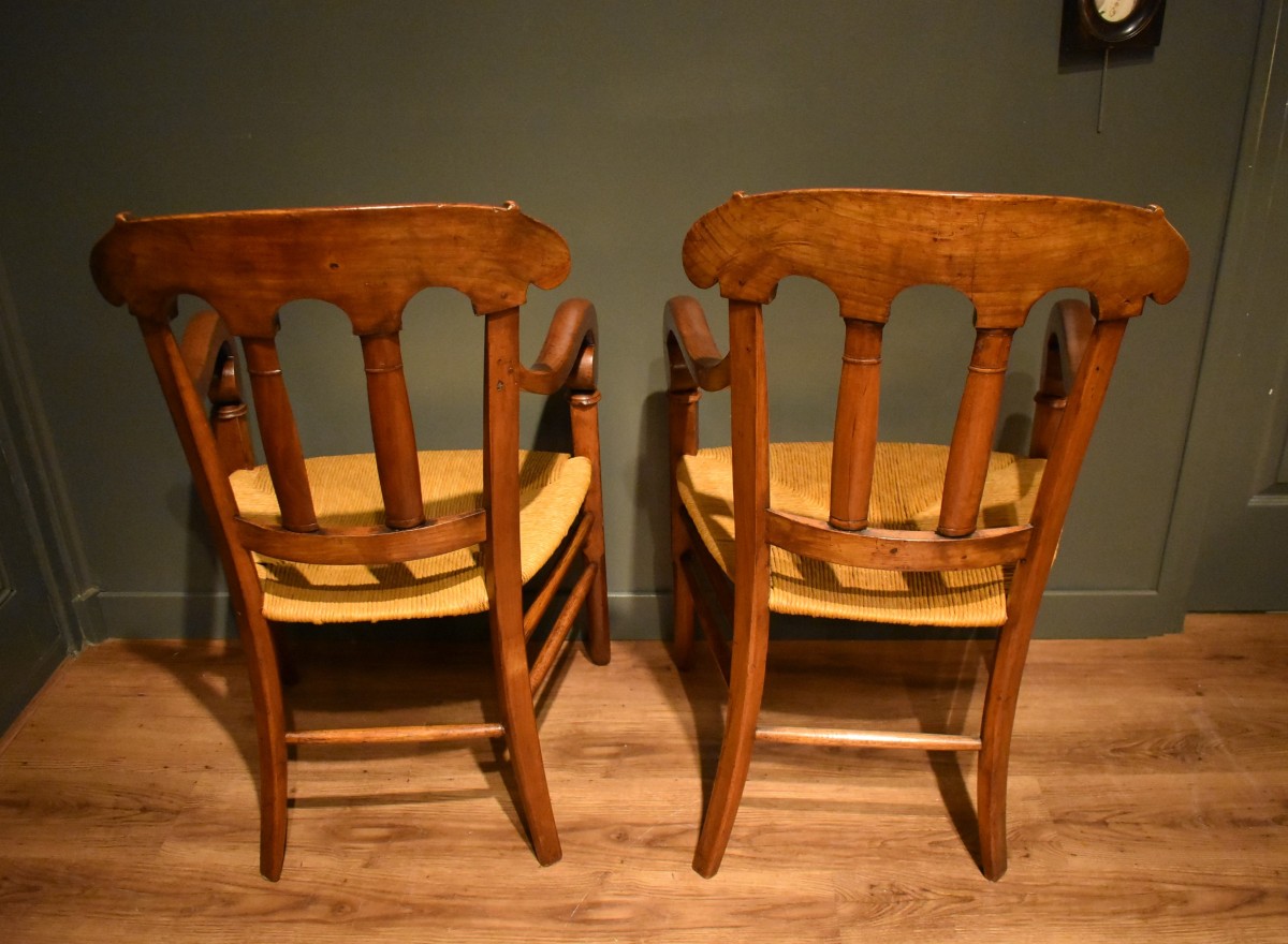 Paire de fauteuils d'époque  Restauration-photo-4