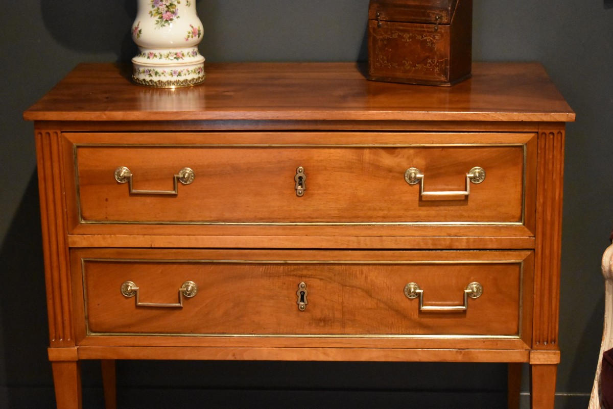 Commode sauteuse en noyer-photo-3