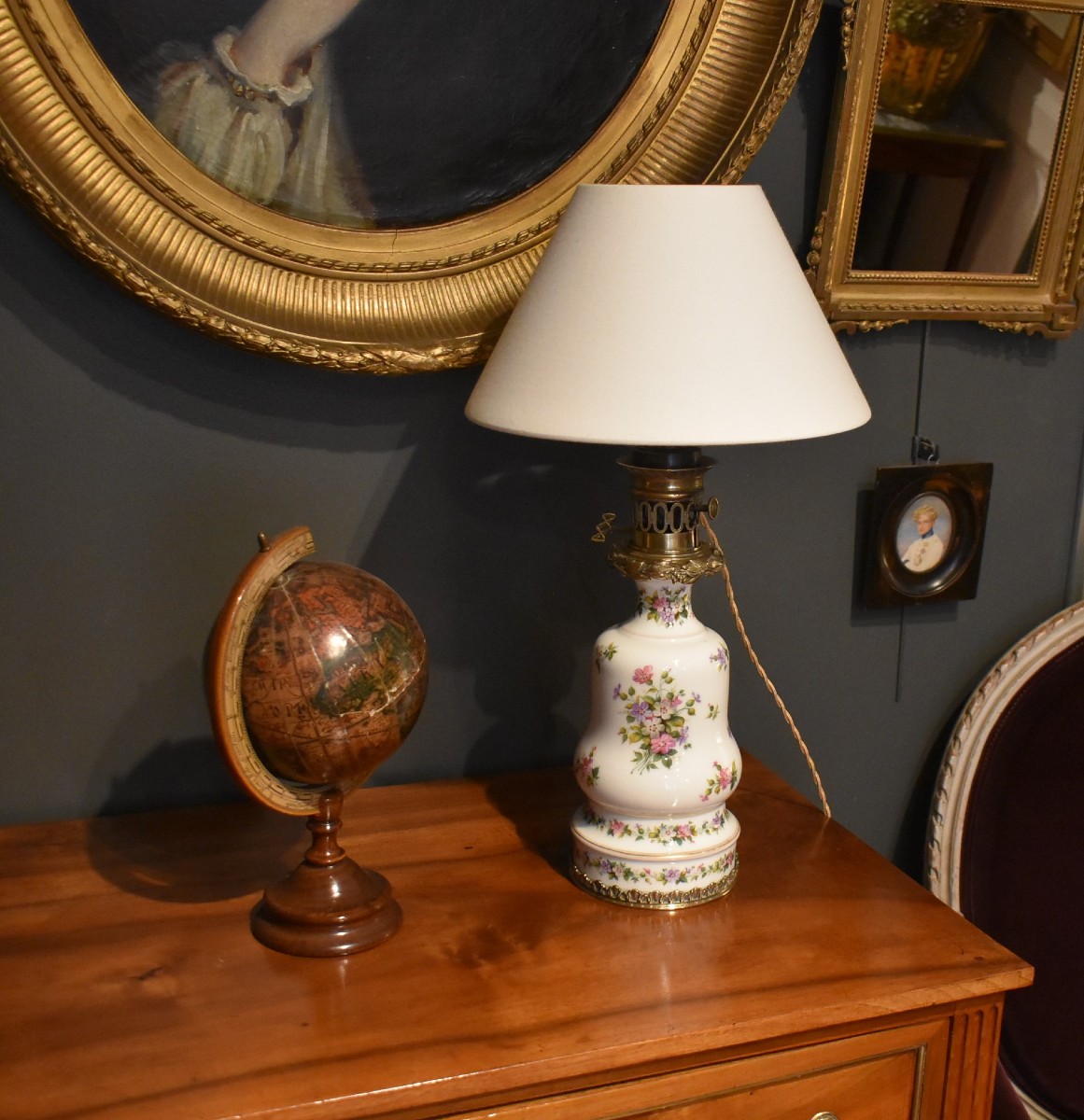 Lampe en porcelaine et bronze-photo-4