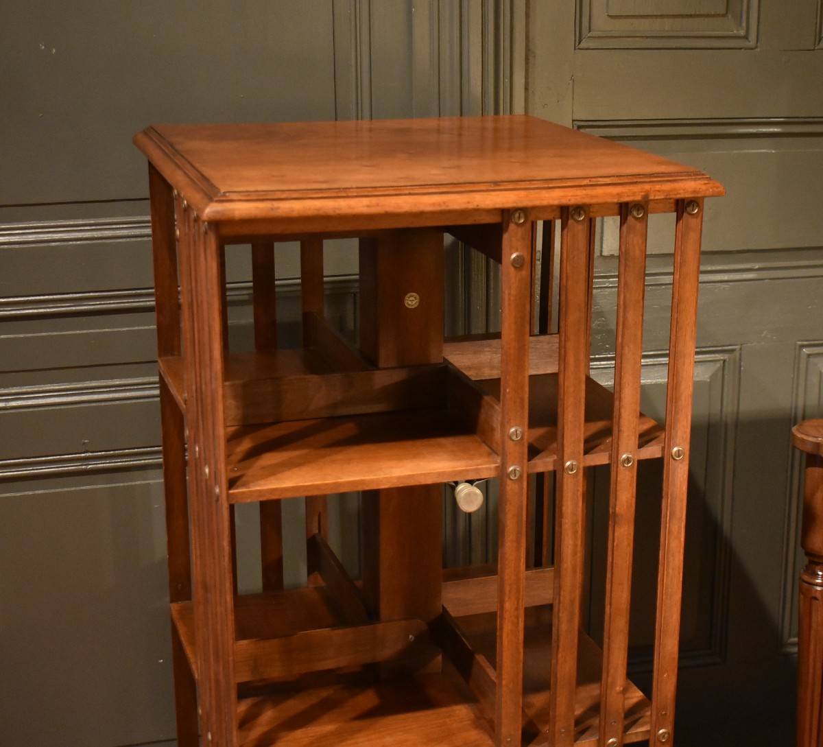 Revolving Walnut Bookcase-photo-2