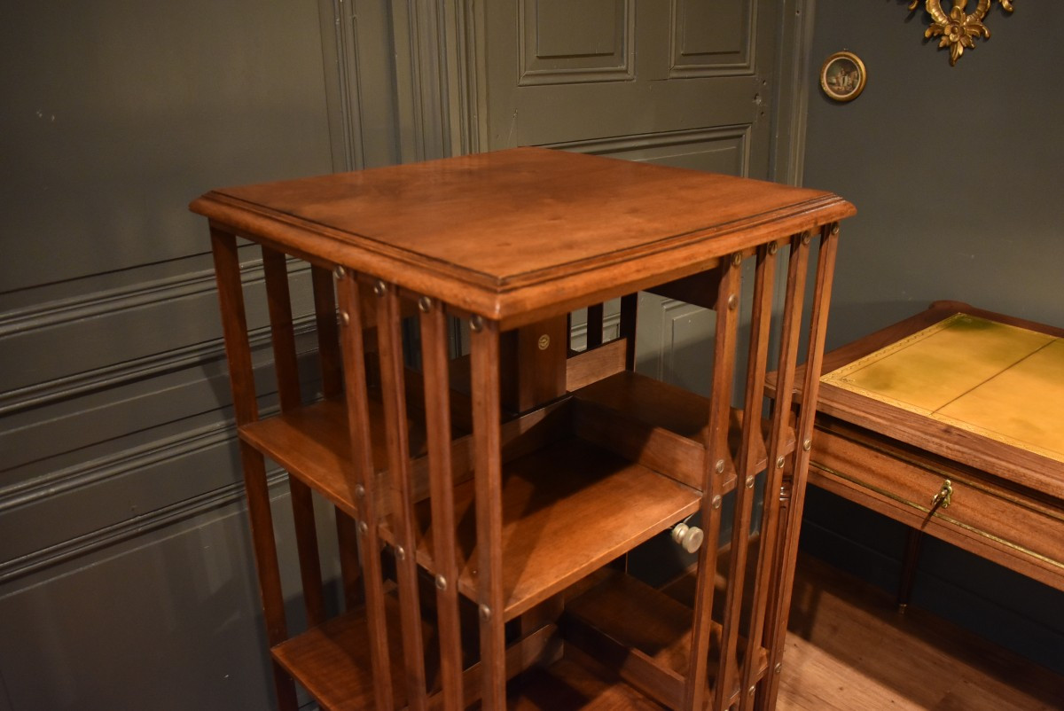Revolving Walnut Bookcase-photo-4