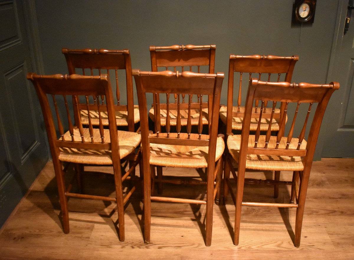 Set Of Six Restaurant Chairs-photo-6