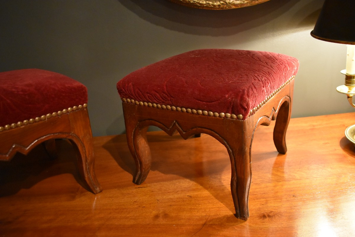 Paire de petits tabourets-photo-3