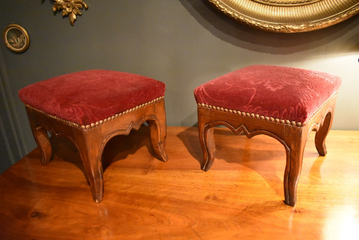 Paire de petits tabourets-photo-2