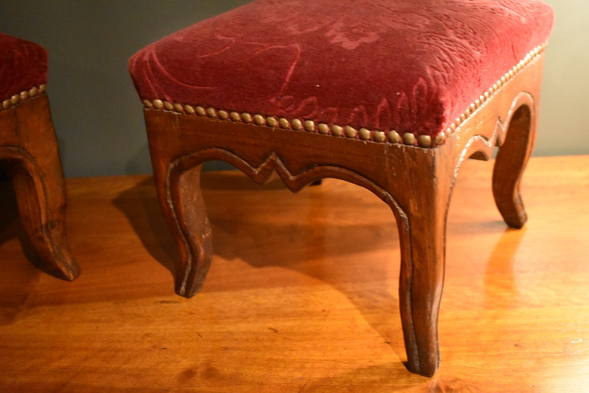 Paire de petits tabourets-photo-3