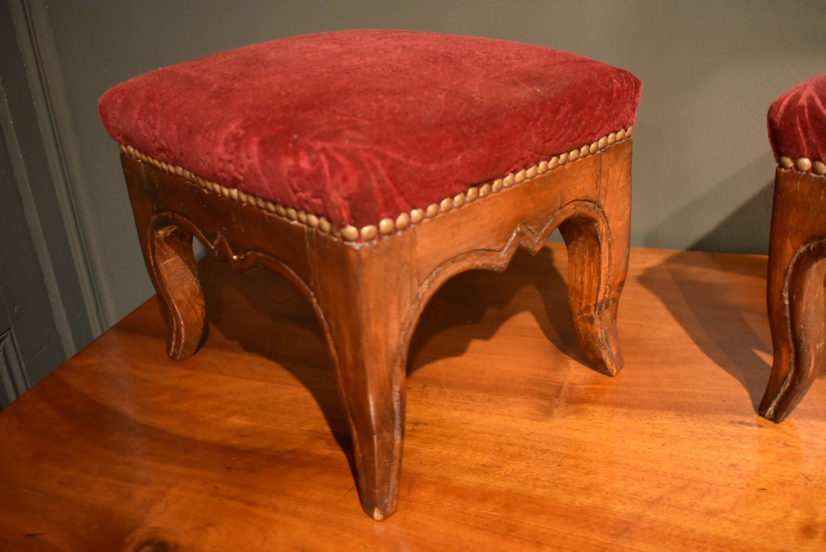 Paire de petits tabourets-photo-4