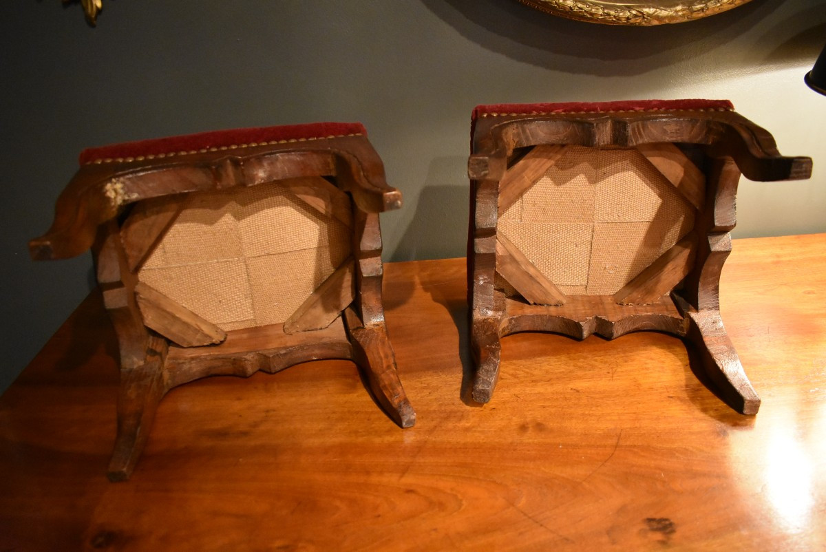 Paire de petits tabourets-photo-5