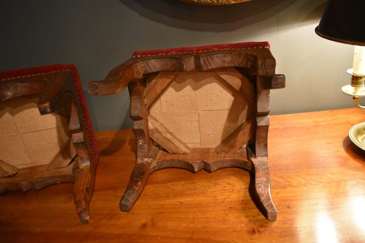 Paire de petits tabourets-photo-6