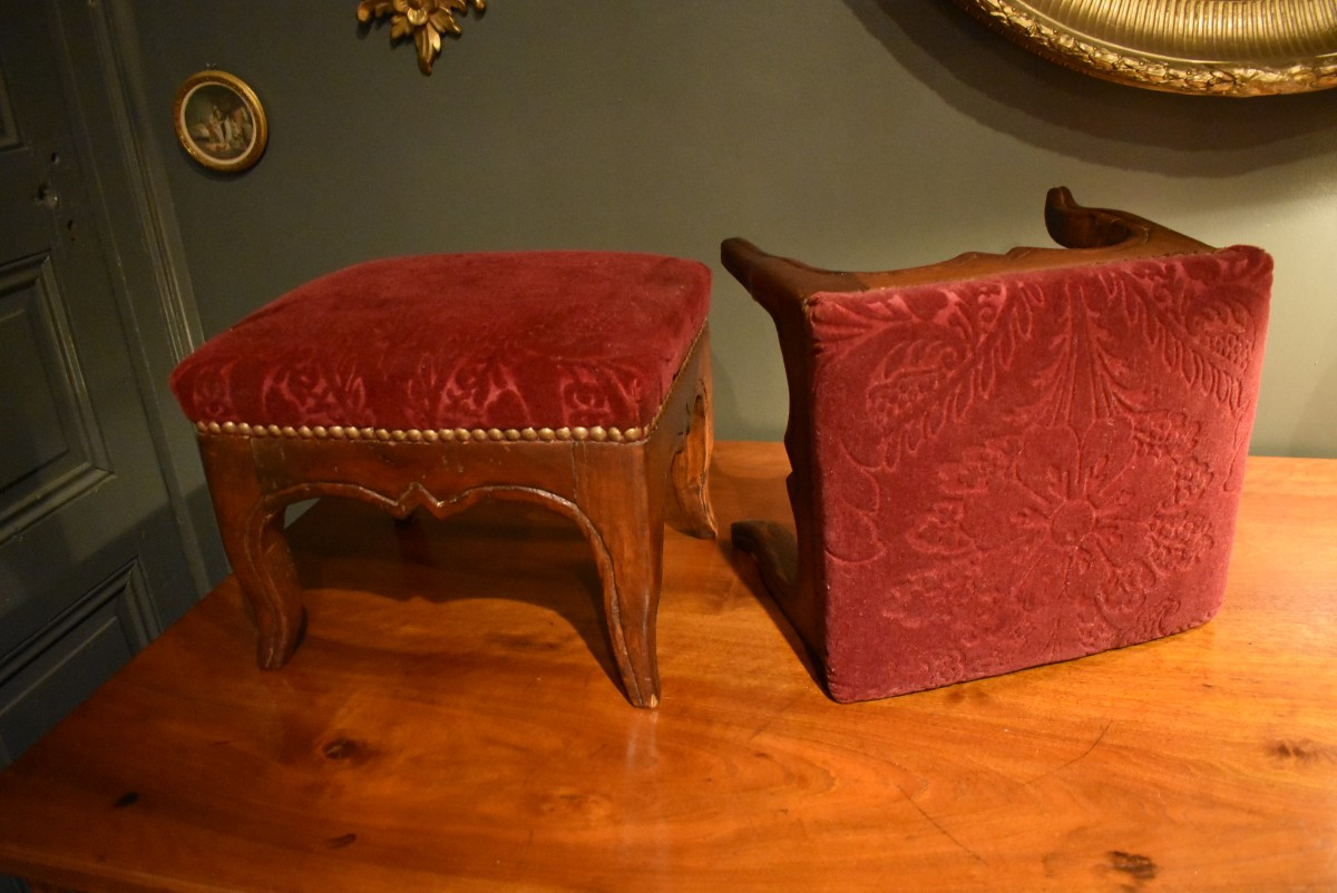 Paire de petits tabourets-photo-8