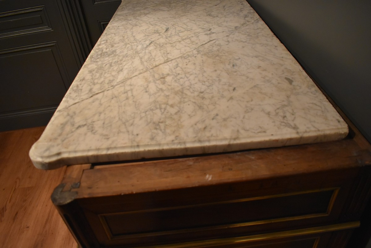 Commode de style Louis XVI en acajou-photo-3