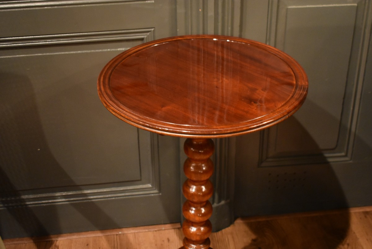 Petit guéridon basculant  en acajou-photo-2