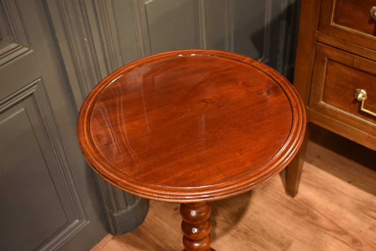 Petit guéridon basculant  en acajou-photo-3