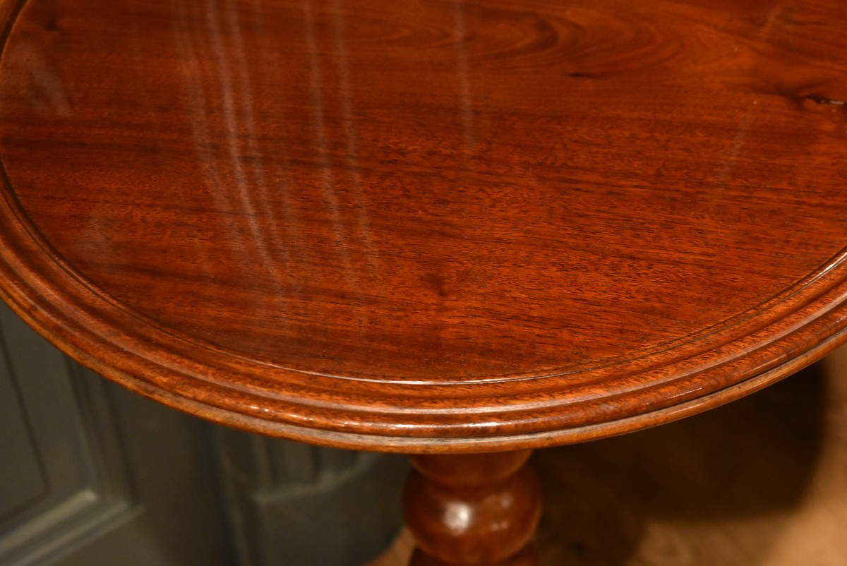 Petit guéridon basculant  en acajou-photo-2