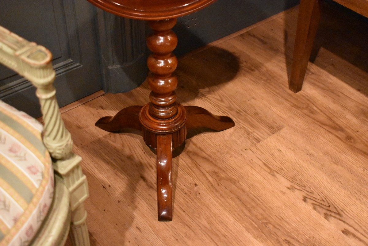 Petit guéridon basculant  en acajou-photo-6