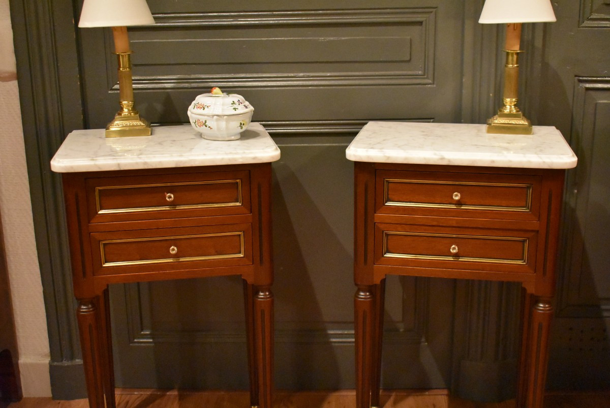Paire de chevets de style Louis XVI-photo-3
