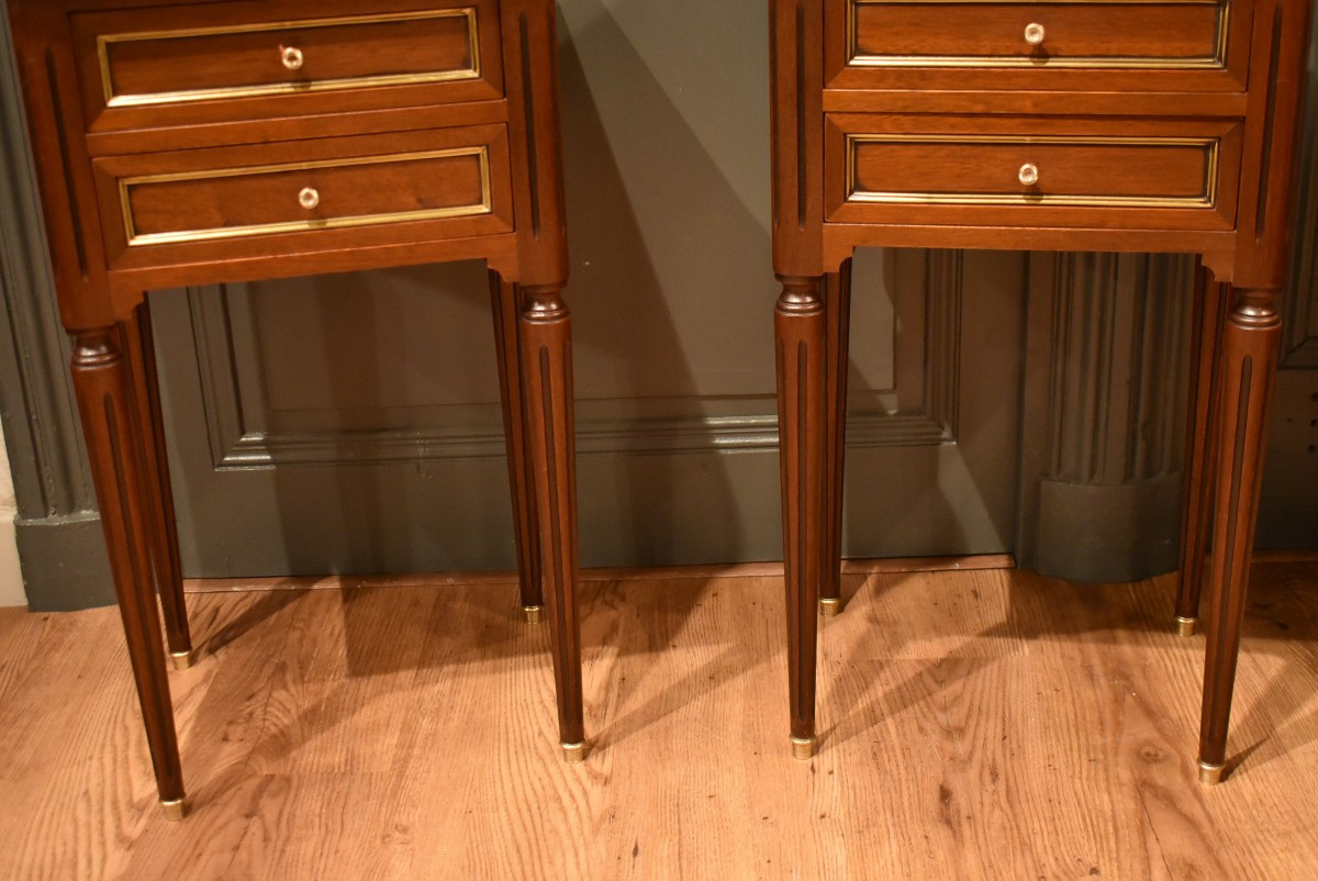 Paire de chevets de style Louis XVI-photo-4