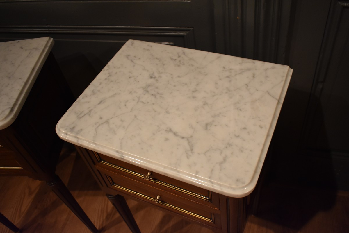 Paire de chevets de style Louis XVI-photo-2