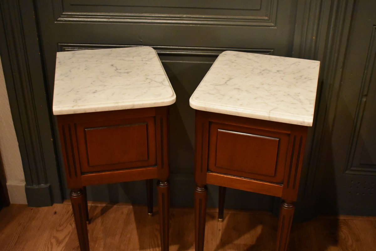 Paire de chevets de style Louis XVI-photo-5