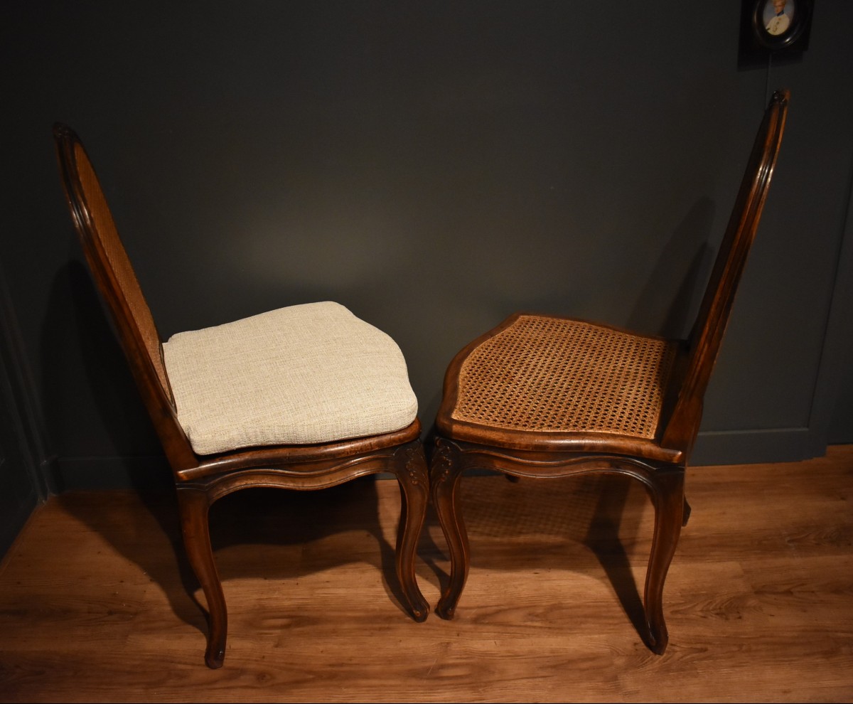Set Of Eight Louis XV Style Cane Chairs-photo-5