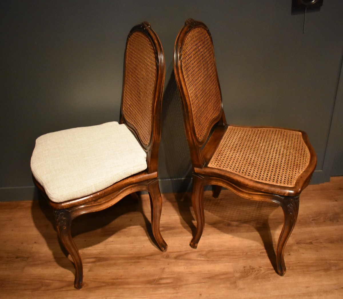 Set Of Eight Louis XV Style Cane Chairs-photo-7