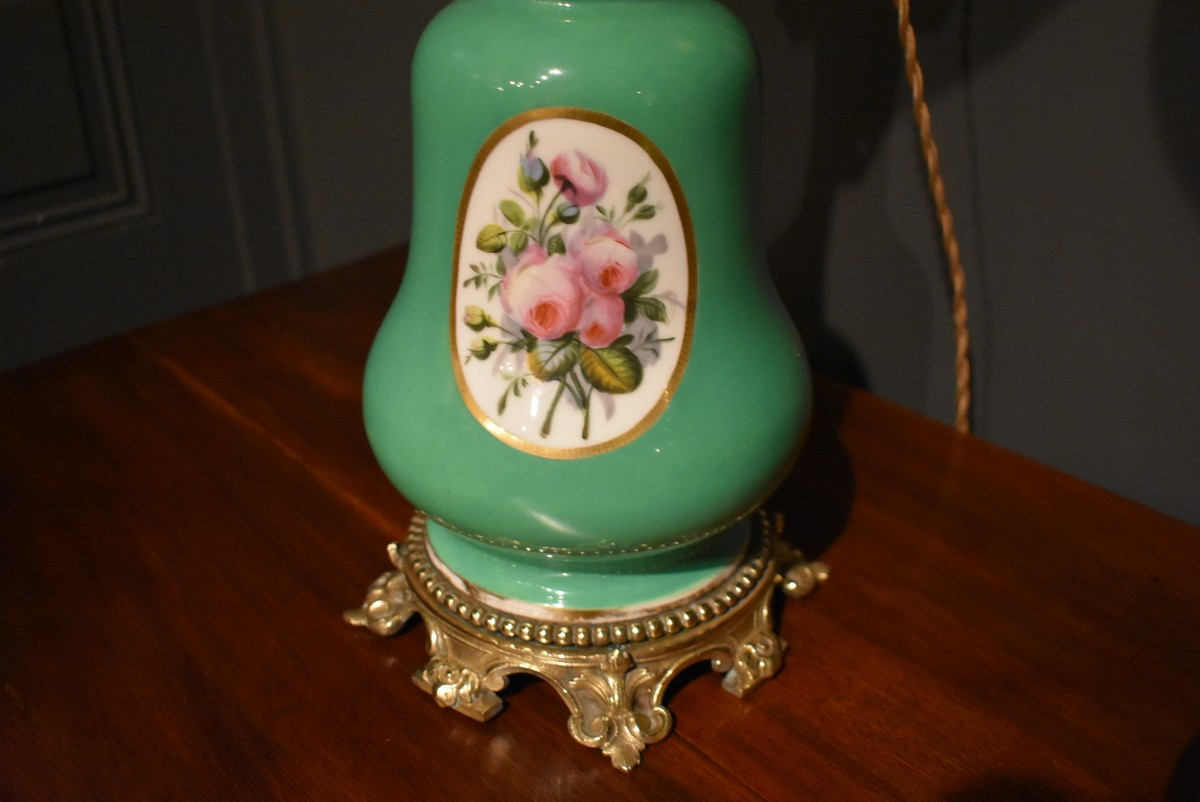 Paire de lampes en porcelaine et bronze-photo-7