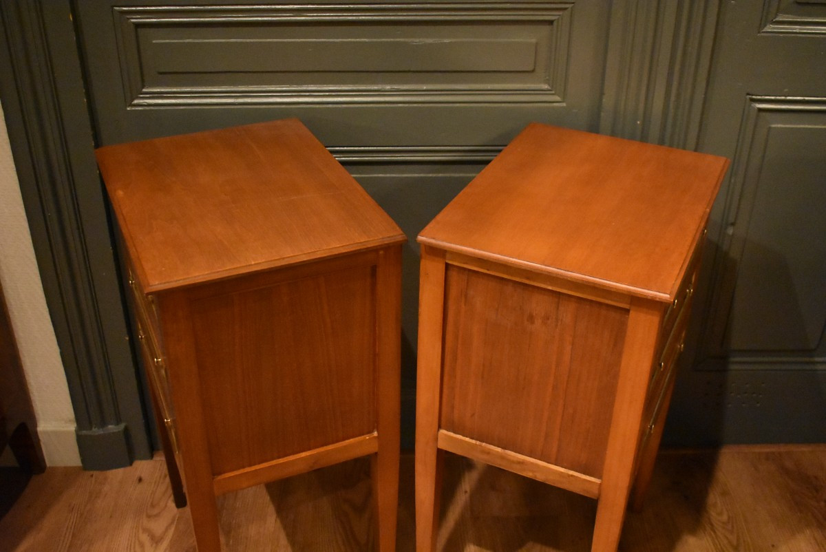 Pair Of Louis XVI Style Bedside Tables-photo-8