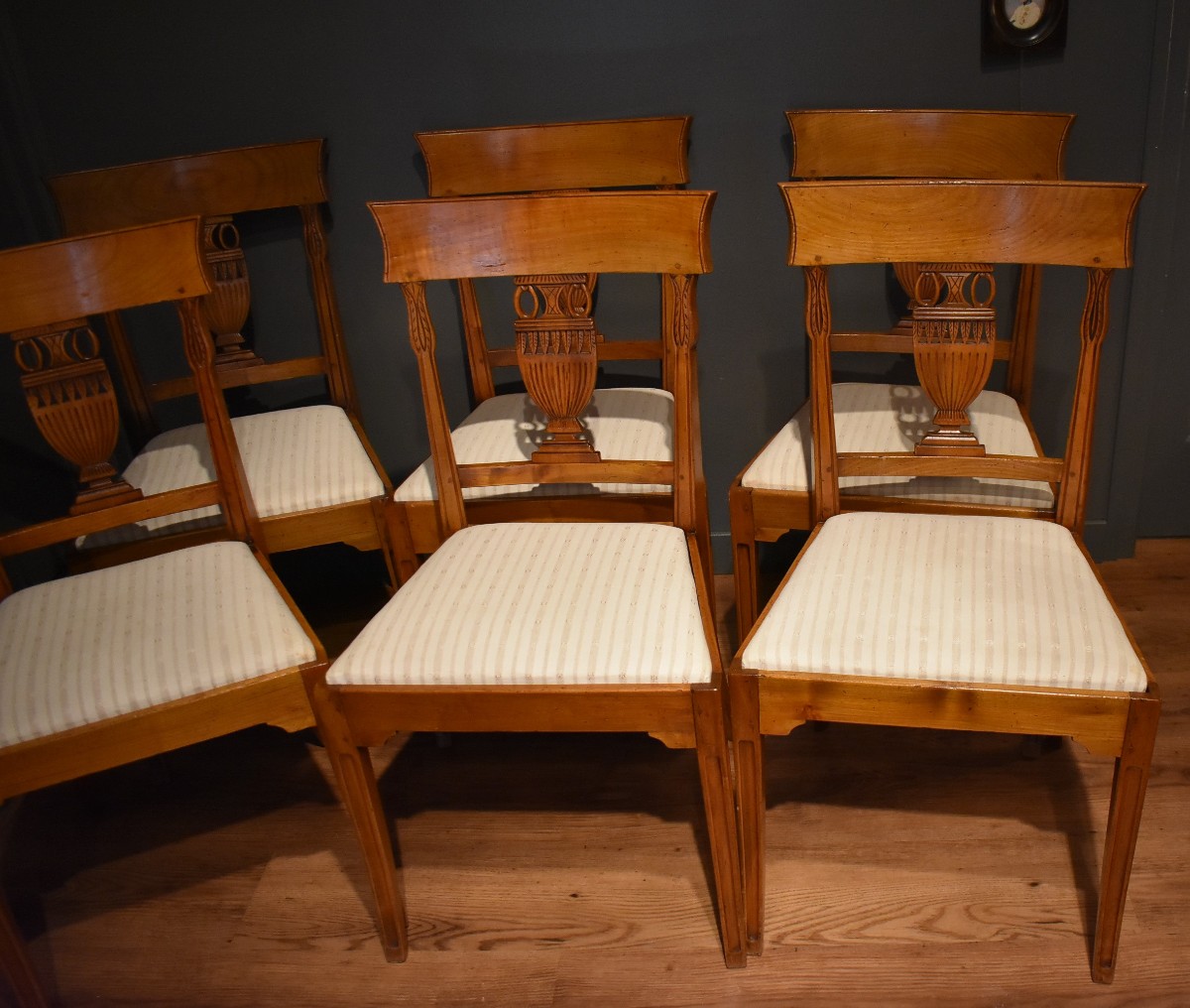 Set Of Six Directoire Style Chairs-photo-2